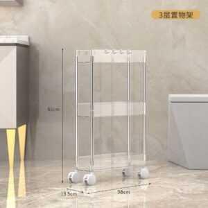 עגלה אקרילית צרה 3 קומות