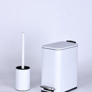 סט פח אשפה ומברשת DON-לבן מט