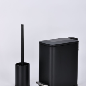 סט פח ומברשת אסלה DON-שחור מט